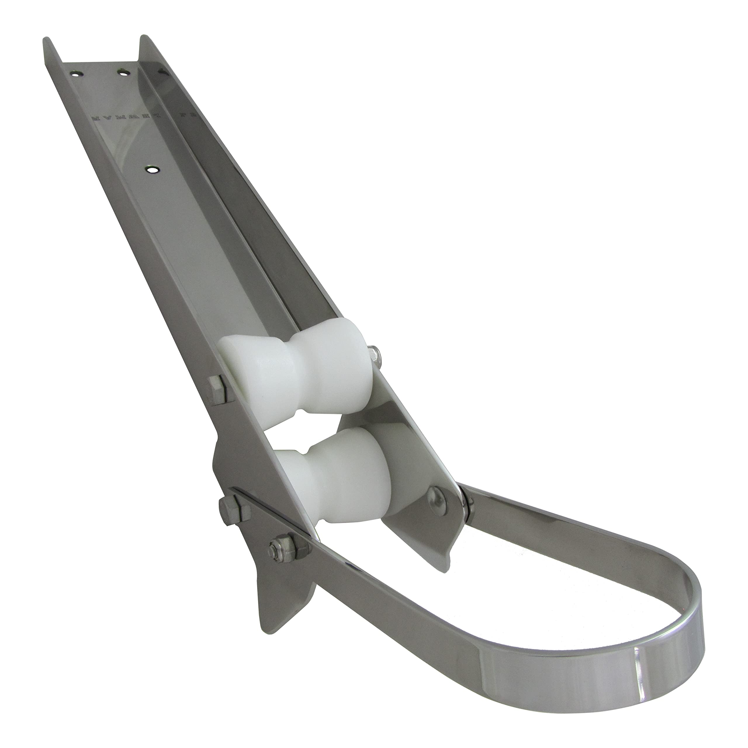 Lewmar Long Bow Roller for Delta Anchors 14-35 lbs - Stainless Steel Marine Anchor Roller with Derlin Rollers (2-1/8