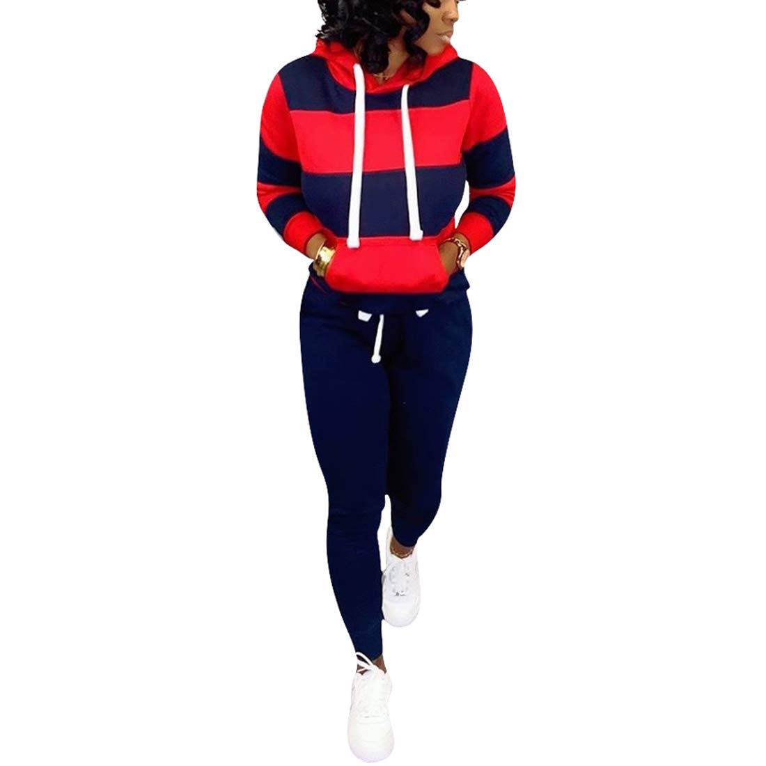 Nimsruc Women's Two Piece Jogging Suits - Casual Athletic Outfit for Running, Yoga & Lounge Wear