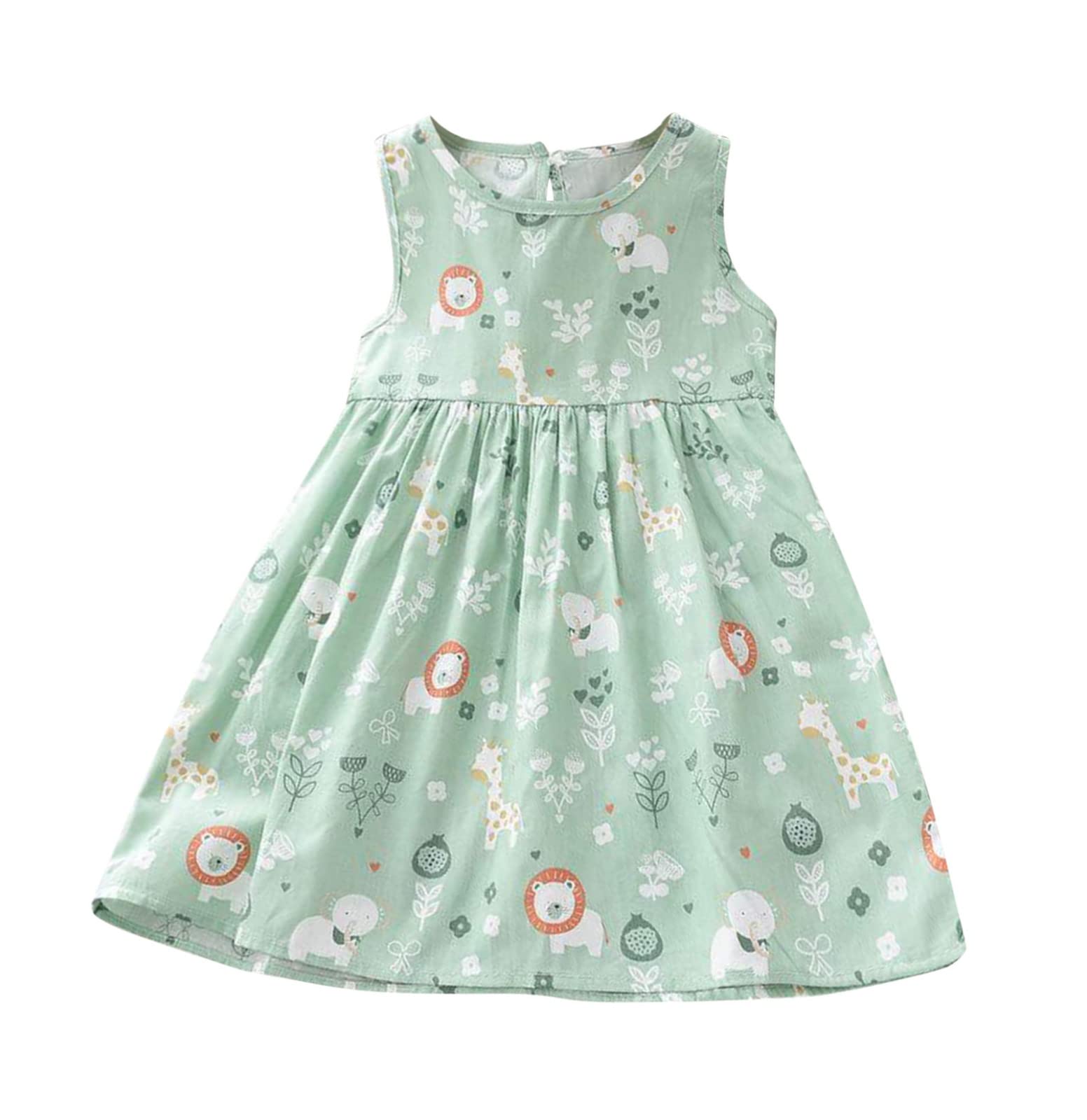 Girls Summer Floral Print Short Sleeve Casual Dress - Princess Style Beachwear for Kids | Perfect for Outdoor Play, Vacation & Birthday Parties
