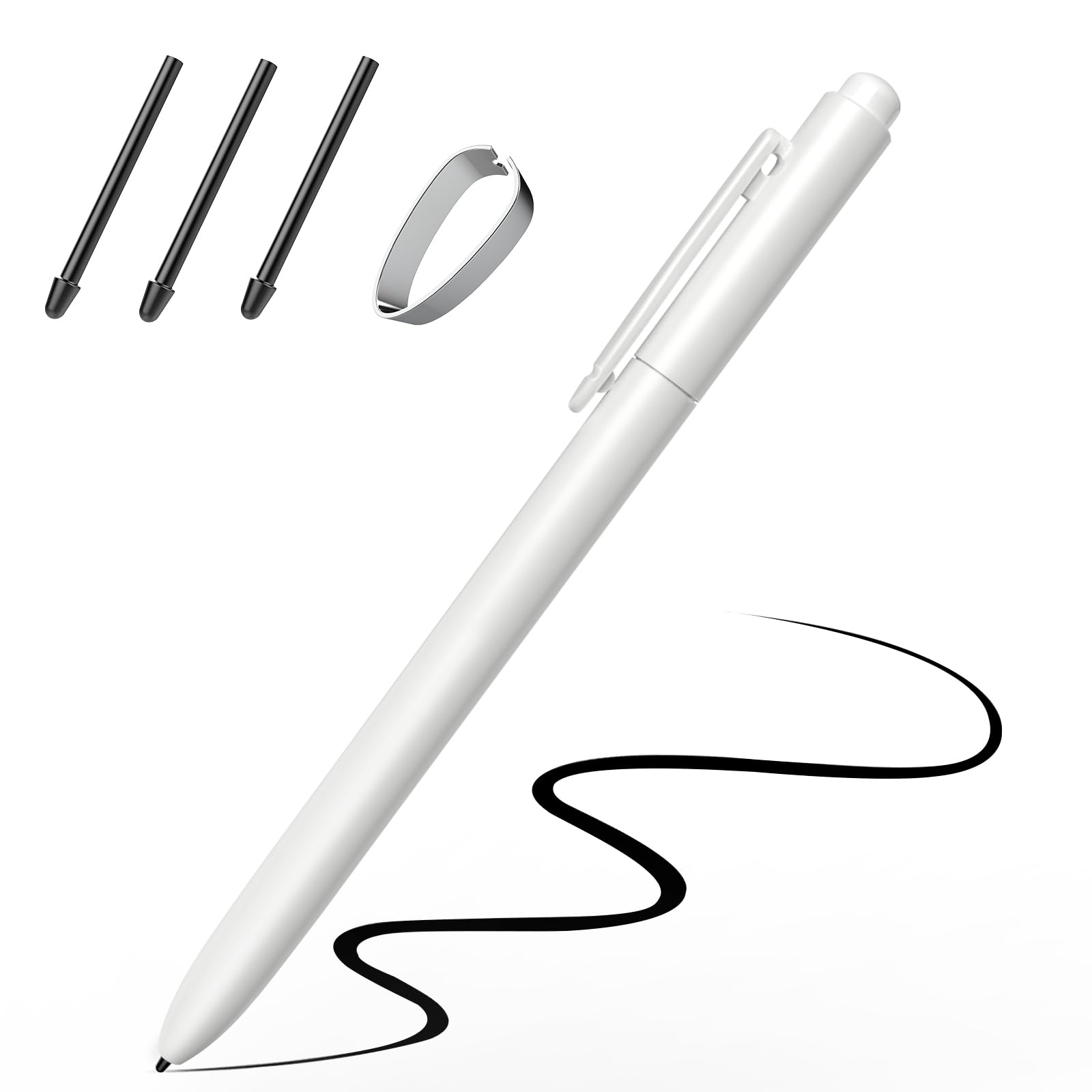 TiMOVO EMR Stylus Pen for Remarkable 2 & Kindle Scribe - 4096 Pressure Sensitivity with Eraser & Tilt Function, Palm Rejection Compatible with EMR Devices (Beige) | Perfect for Note-Taking, Drawing & Digital Signatures