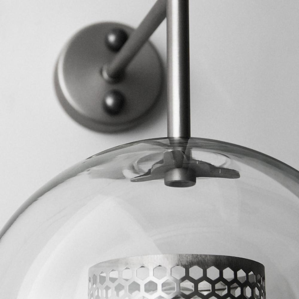 Chiswick Modern Glass Wall Light Fixture - Sleek Indoor/Outdoor Sconce for Living Room, Bedroom, or Patio Lighting