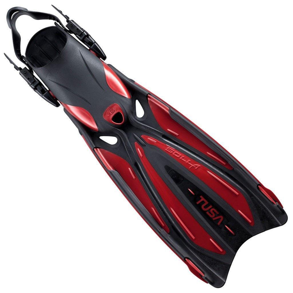 Tusa Solla Open Heel Scuba Diving Fins - Professional Snorkeling & Swimming Gear for Ocean Adventures