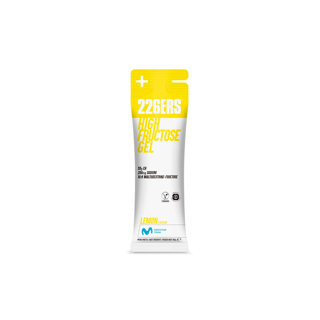 226ERS High Fructose Energy Gel 80g - Lemon Flavor Sports Nutrition for Cycling, Running & Endurance Athletes | Quick Energy Boost During Workouts & Competitions