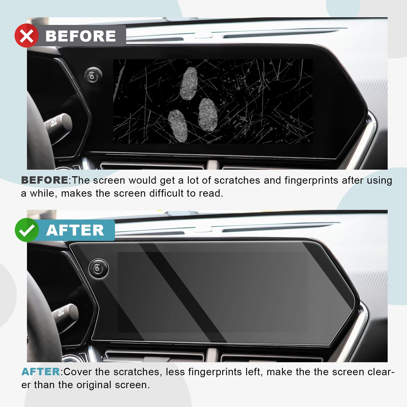 2024-2025 Chevy Trax & Trailblazer 11in Tempered Glass Screen Protector - for LT/2RS/ACTIV Models (Not LS/1RS) - Scratch & Impact Protection