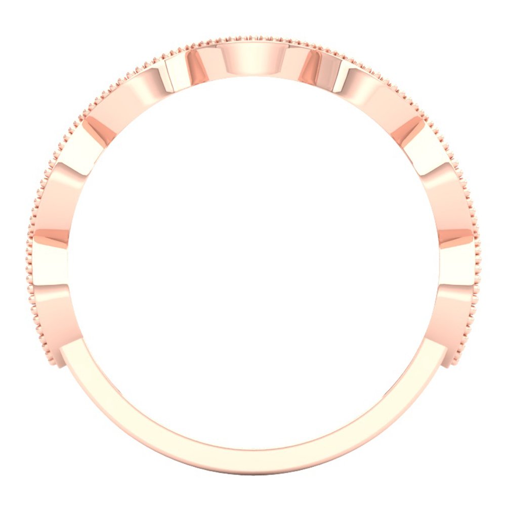 0.05 Cttw 14K Solid Gold Round White Diamond Women's Anniversary Wedding Stackable Band Ring - Elegant Gift for Her, Perfect for Engagements, Anniversaries & Special Occasions