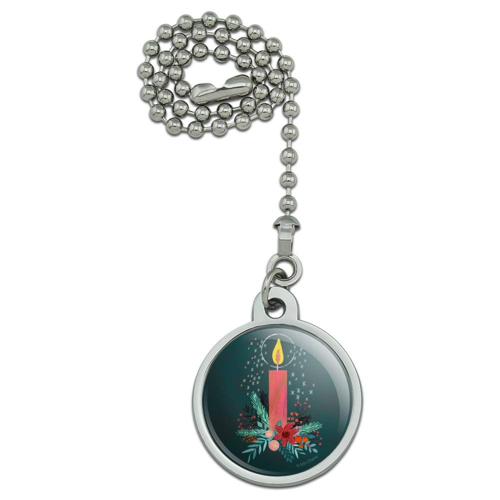 Christmas Candle Ceiling Fan Pull Chain - Decorative Light Switch Pull for Holiday Home Decor - Perfect for Bedroom, Living Room & Kitchen Lighting