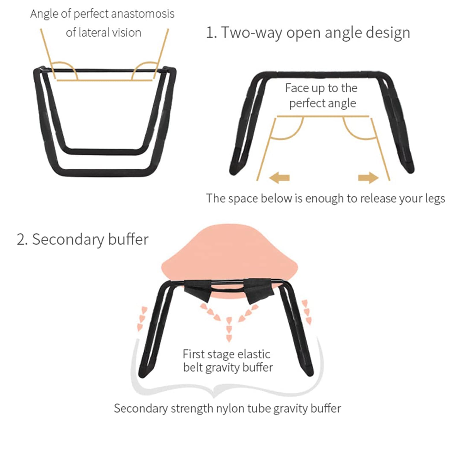 Adjustable Folding Stool for Couples - Portable & Elastic Assist Chair with 300 lbs Weight Capacity - Perfect for Bedroom, Bathroom & Mobility Support (Model A351)