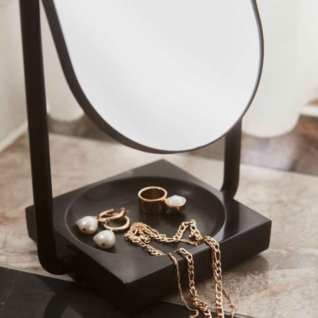 Angui Table Mirror - 2 Pack, Vanity Mirror with Stand for Makeup, Dressing, and Travel | Perfect for Bedroom, Bathroom, and Portable Use