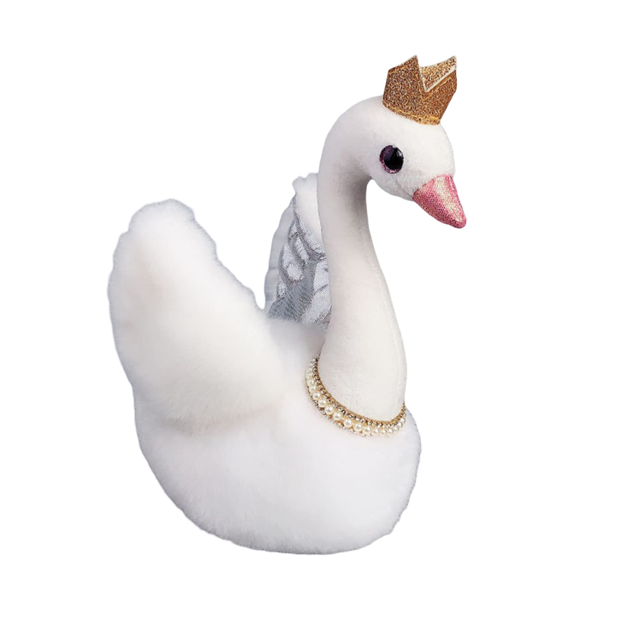 Cute Cartoon Swan Plush Toy - Soft Stuffed Animal Doll, 9.06 Inch White Swan Figurine for Kids, Nursery Decor, Birthday Gifts & Home Decoration