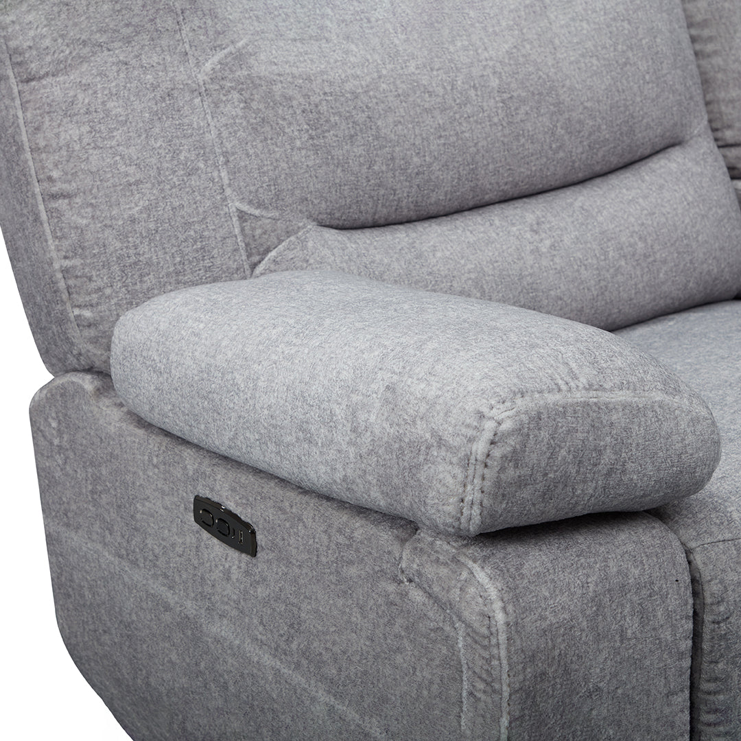 Premium Power Reclining Loveseat with USB Console - Modern Comfort for Living Room, Home Theater & Small Spaces (Brown Faux Leather)