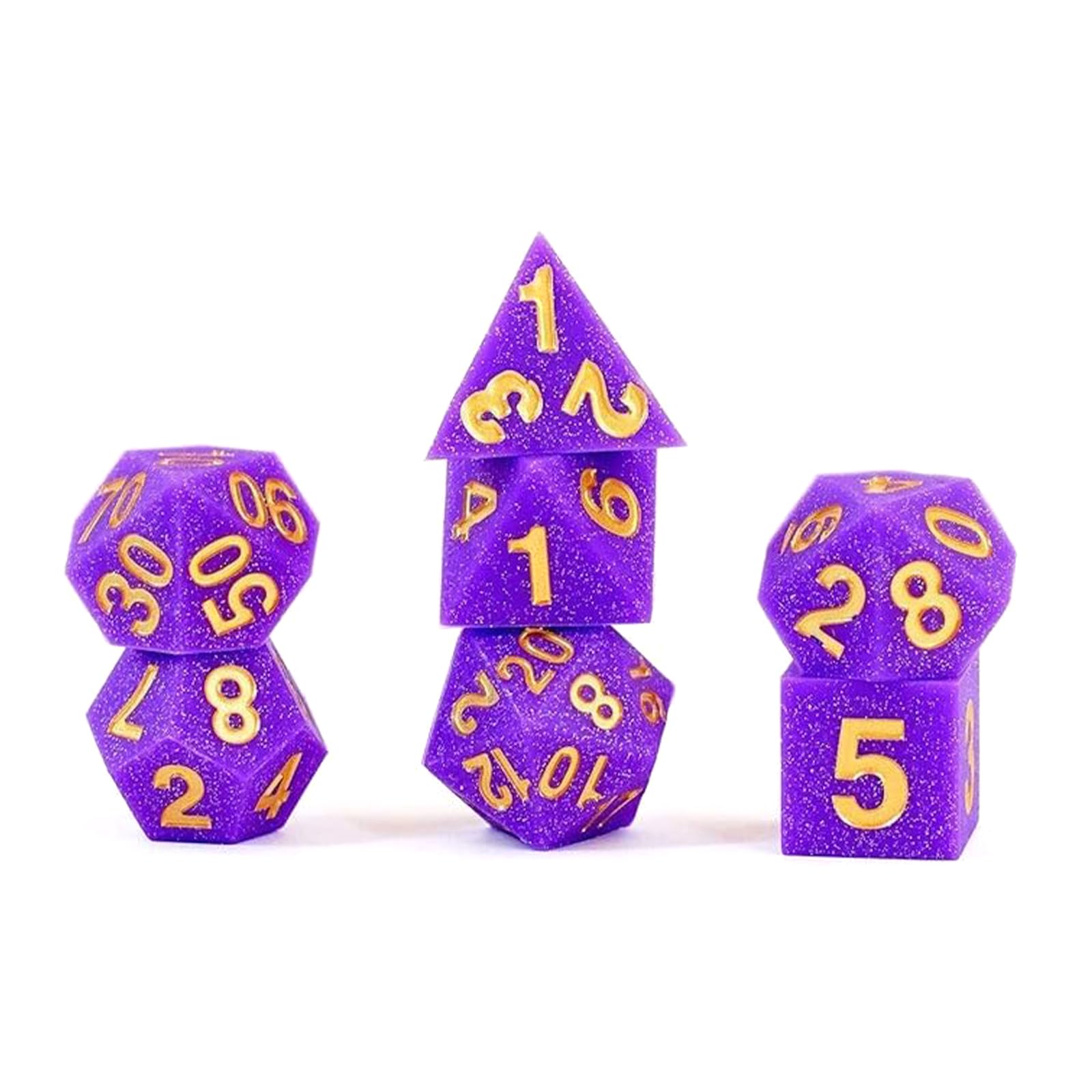 FanRoll 16mm Sharp Edge Silicone Rubber Polyhedral DND Dice Set - Regal Ricochet Color | Premium RPG Dice for Dungeons & Dragons, Pathfinder & Tabletop Gaming | Perfect for D&D Campaigns, Gift Giving & Dice Collectors