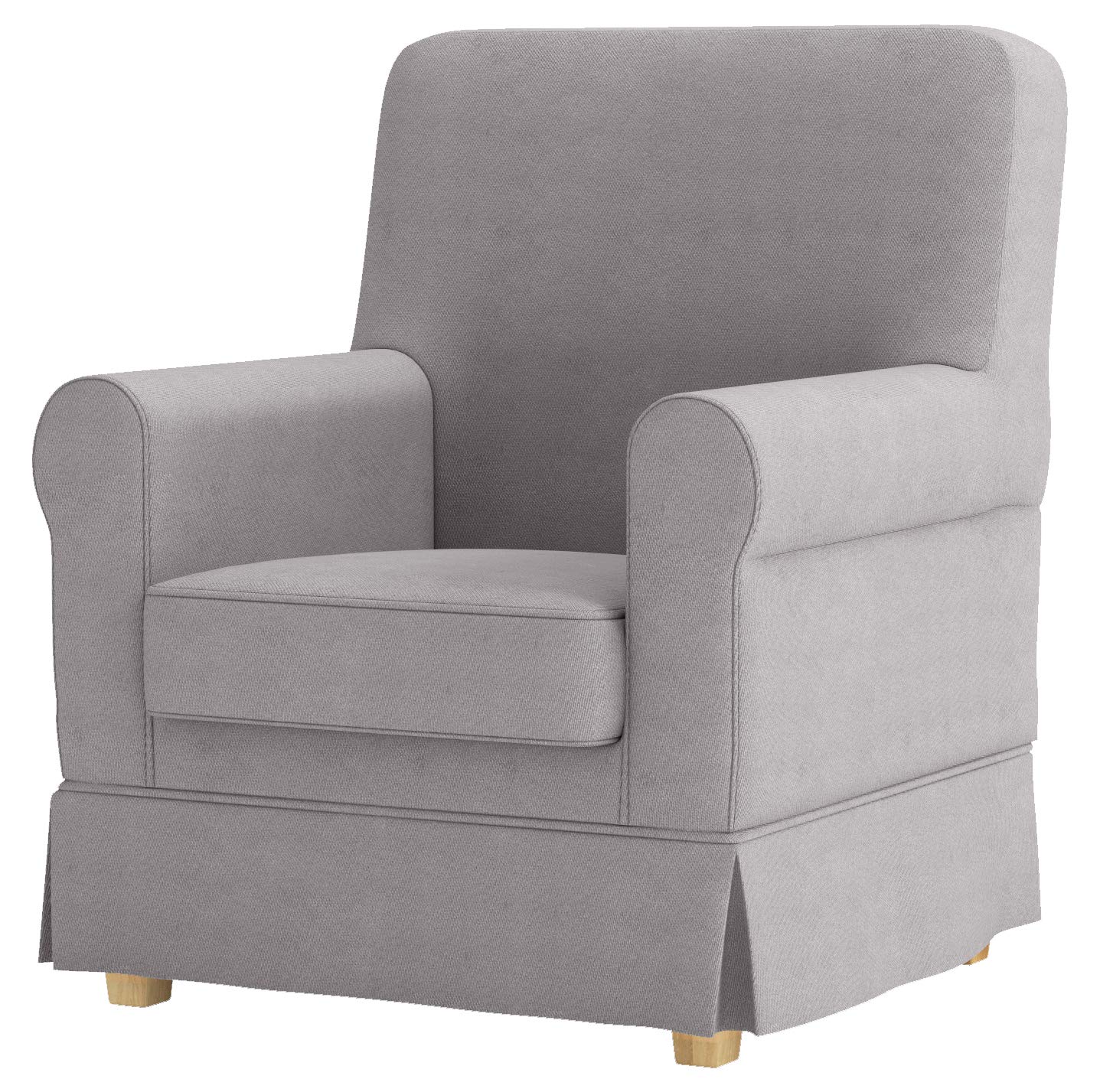 Custom Made Ektorp Jennylund Cover Replacement for IKEA Jennylund Armchair Sofa - Light Gray Cotton Slipcover | Perfect for Living Room, Bedroom & Office Decor