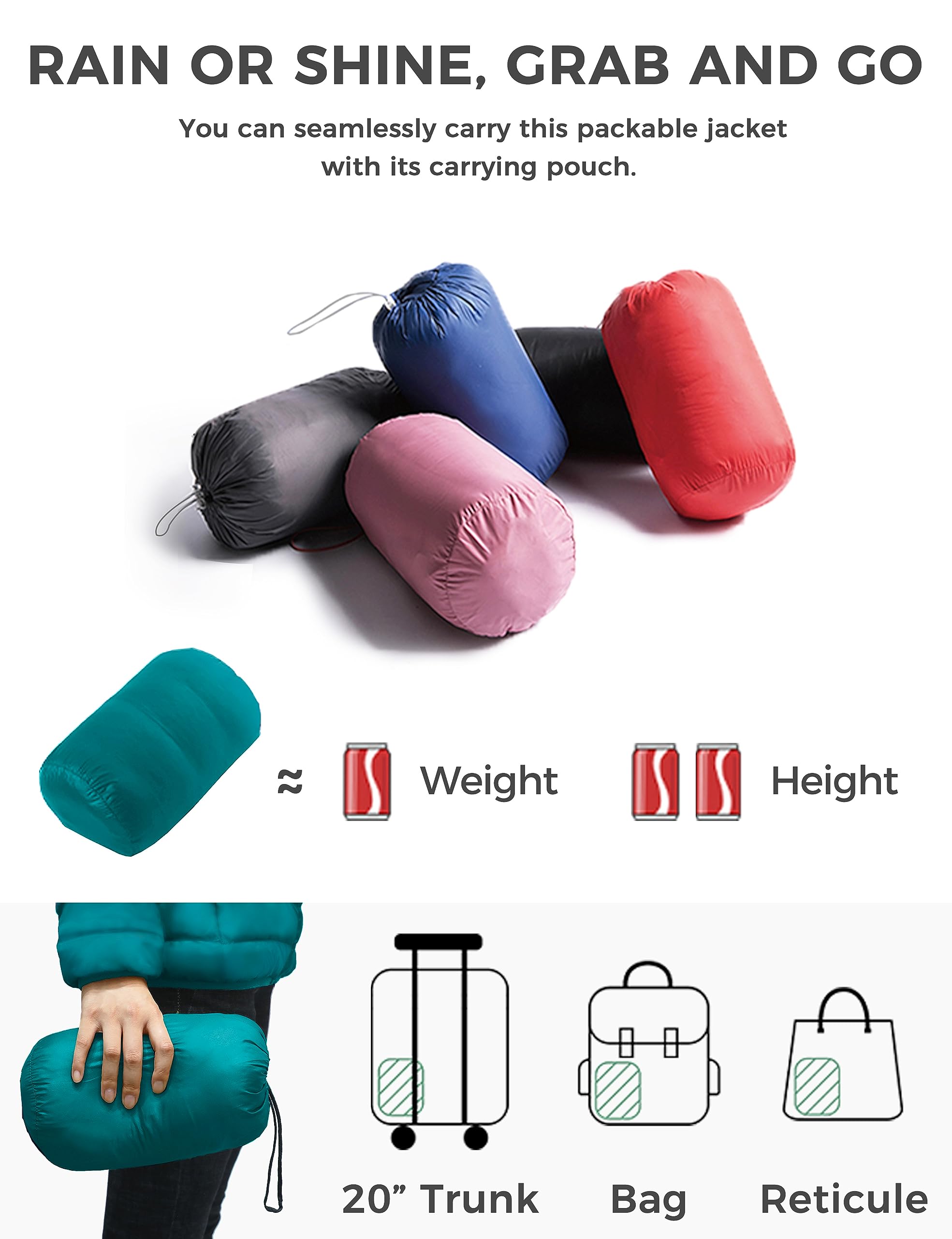 Wantdo Women's Lightweight Packable Down Jacket - Hooded Winter Puffer Coat for Outdoor Activities, Travel & Cold Weather