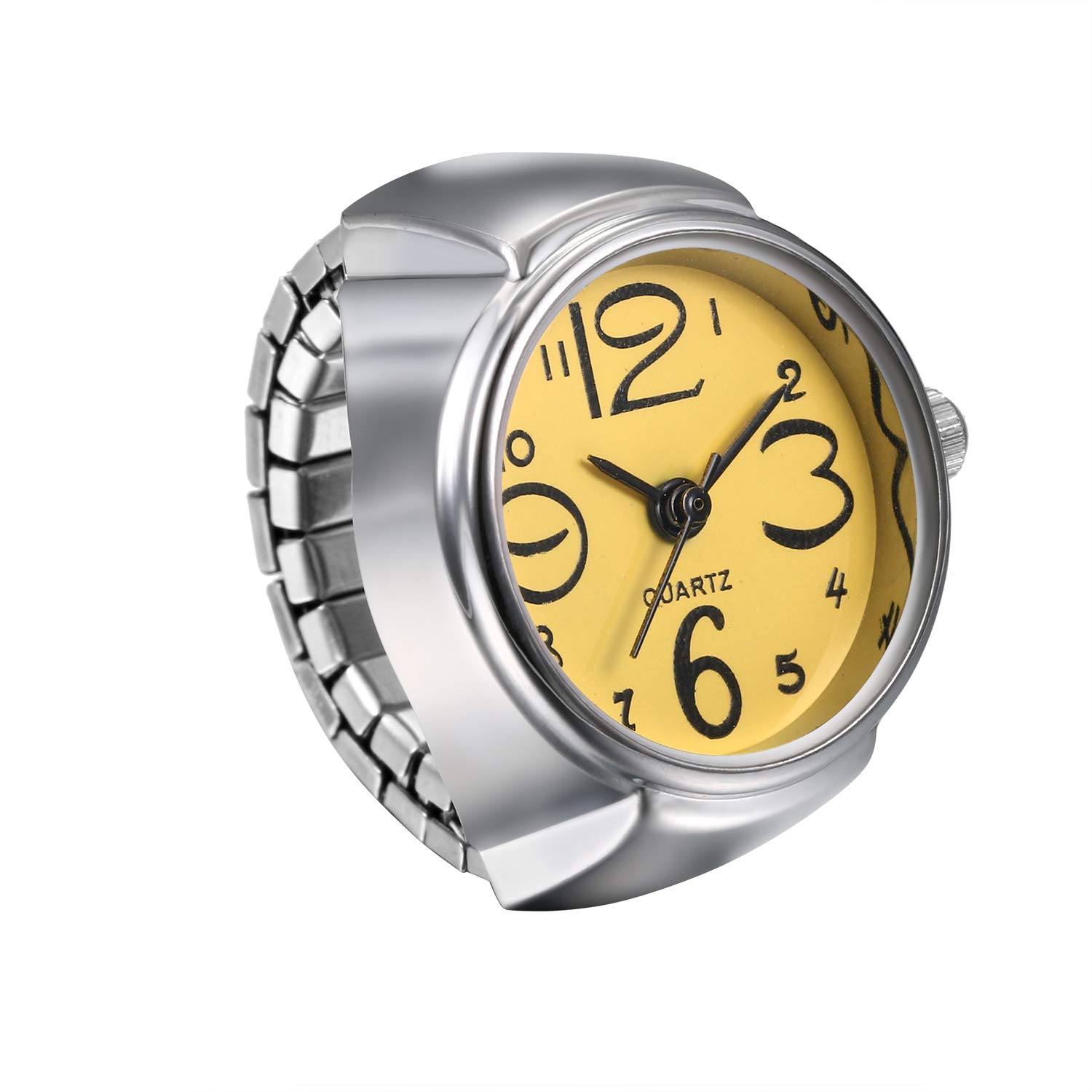 Stylish Unisex Elastic Finger Ring Watch - Round Quartz Timepiece for Men & Women - Perfect for Parties, Gifts, and Fashion Accessories