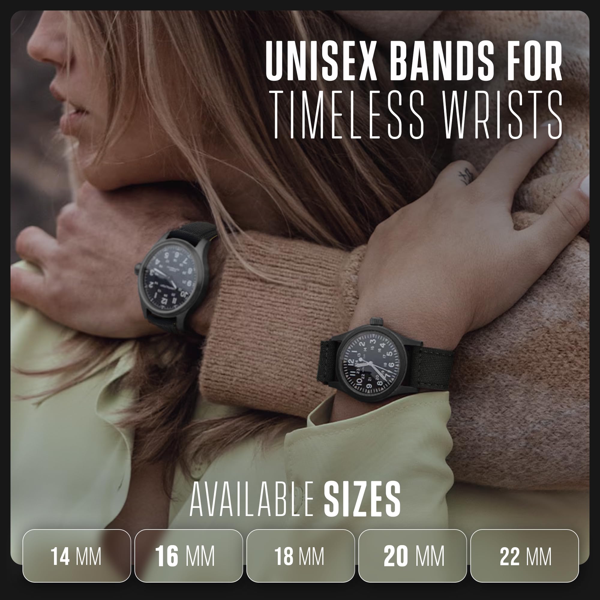 Durable Alpine Cordura Fabric Watch Band with Quick Release - Water Resistant Leather Lining Strap for Men & Women - Compatible with Regular & Smart Watches - Perfect for Outdoor Activities, Workouts, and Daily Wear