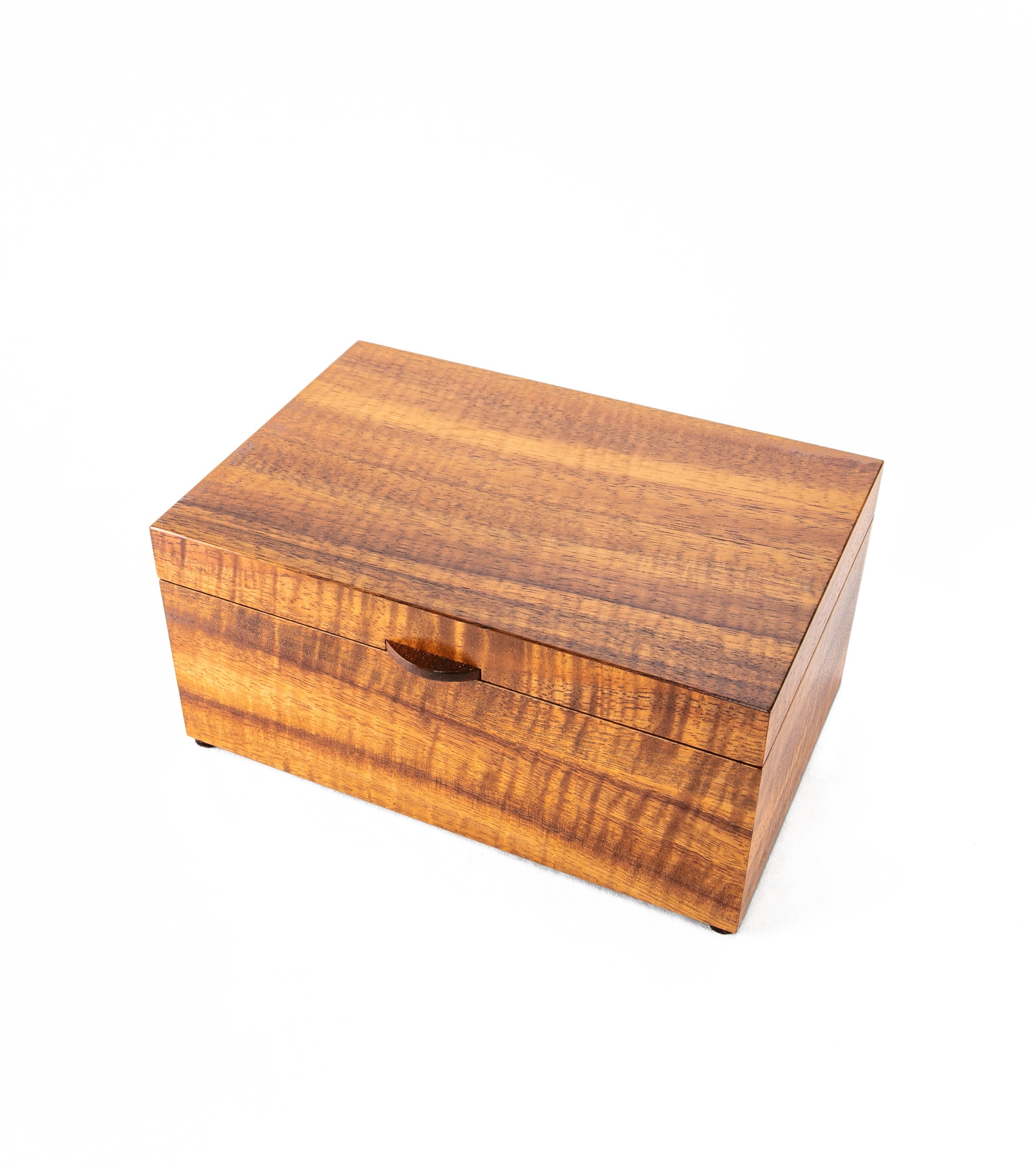 Premium MacArthur Koa Wood Jewelry Box with Removable Tray - Medium Size | Handcrafted Hawaiian Gift for Women | Perfect for Organizing Rings, Necklaces & Keepsakes