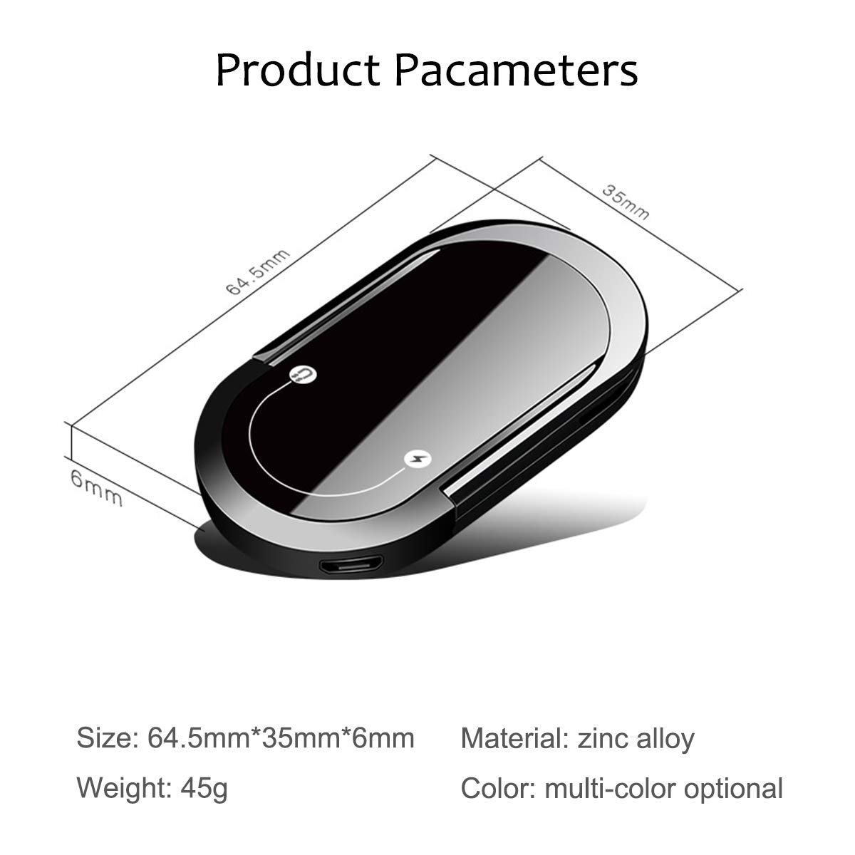 Newest Multi USB Car Cigarette Lighter Charger with Magnetic Phone Holder Stand - Compatible with iPhone & Samsung - Auto Charging Ring Bracket for Safe Driving (Blue) | Perfect for Road Trips & Daily Commutes