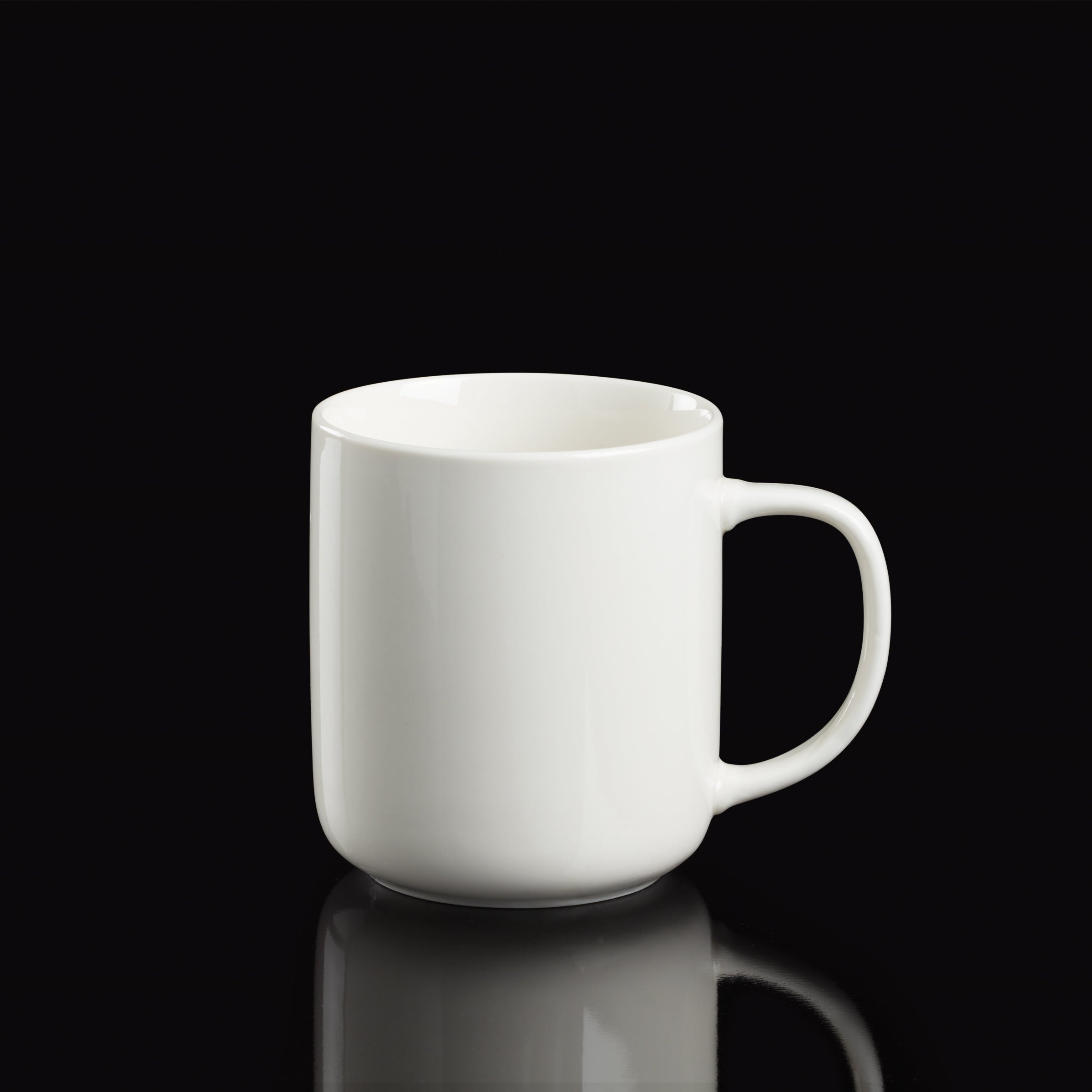 24 Seven White Ceramic Coffee Mugs Set of 4 - 12oz Porcelain Tea Cups with Comfort Handle - Perfect for Home, Office & Restaurant Use