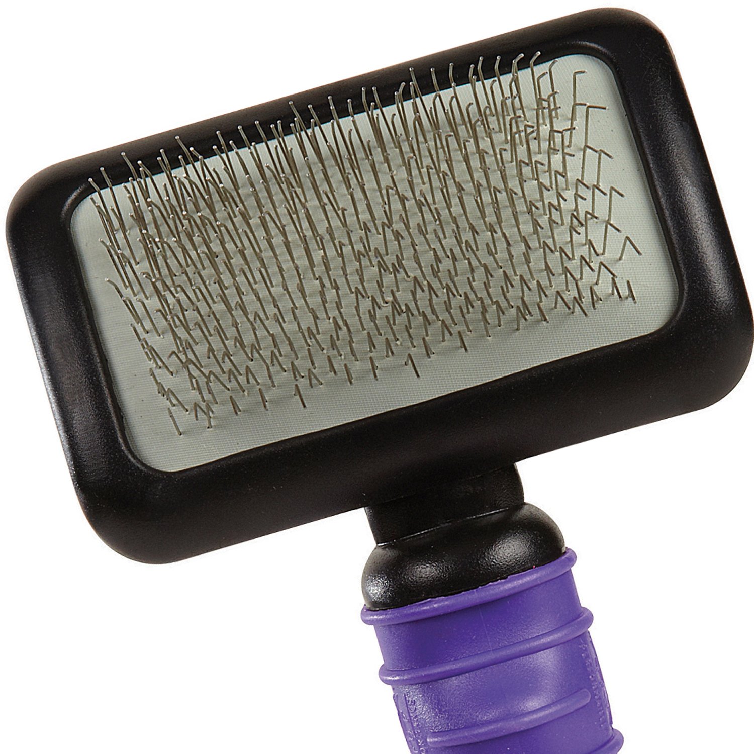 Premium Ergonomic Slicker Brush for Dogs & Cats - Gentle Pet Grooming Tool with Durable Bristles, Lightweight Design - Medium Size Purple Brush for Shedding Control & Coat Shine - Perfect for Home Grooming & Professional Use
