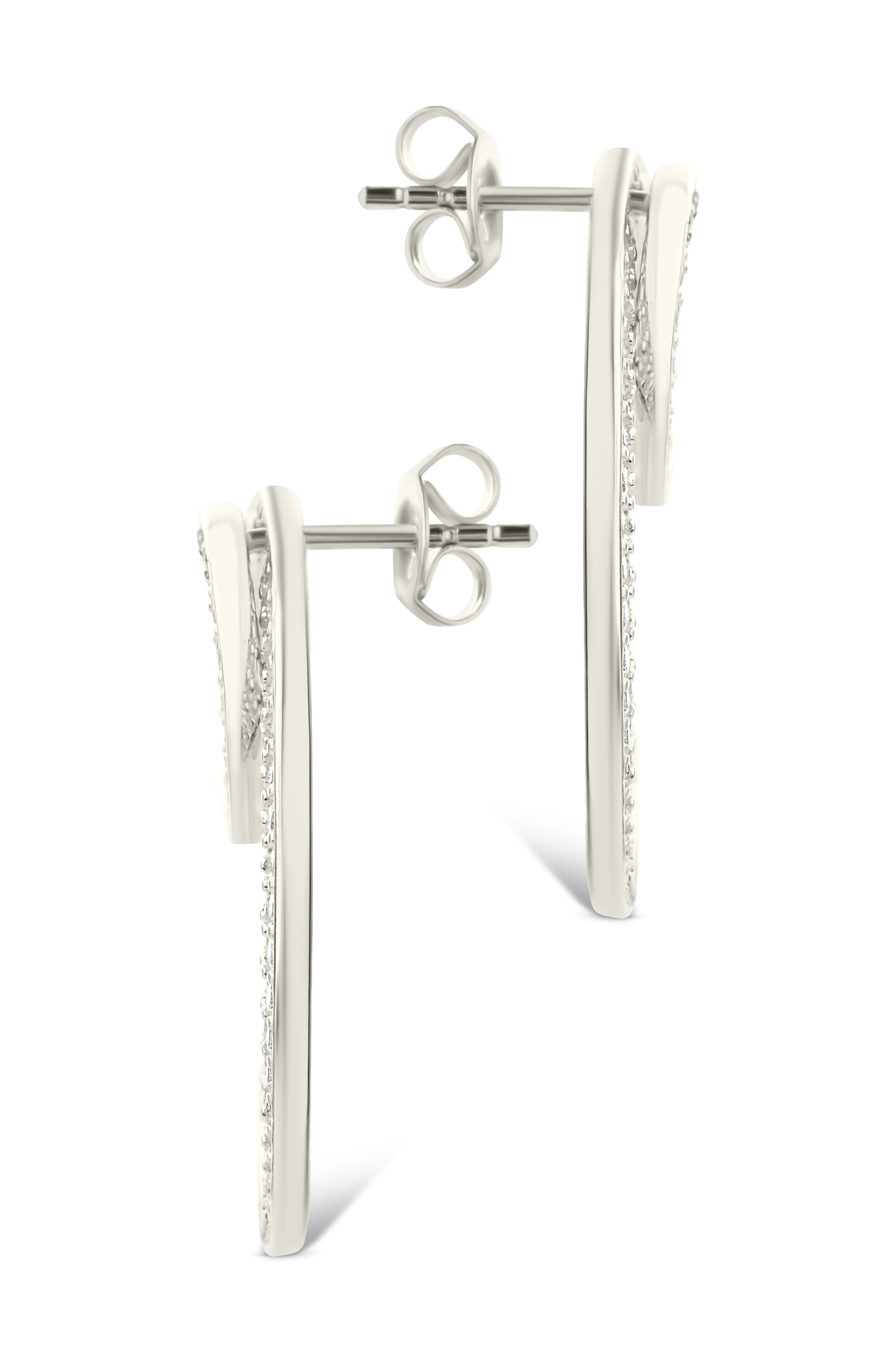 Keaton CZ Crescent Stud Earrings for Women - Sparkling Cubic Zirconia Silver Moon Earrings | Perfect for Date Night, Parties & Gifts