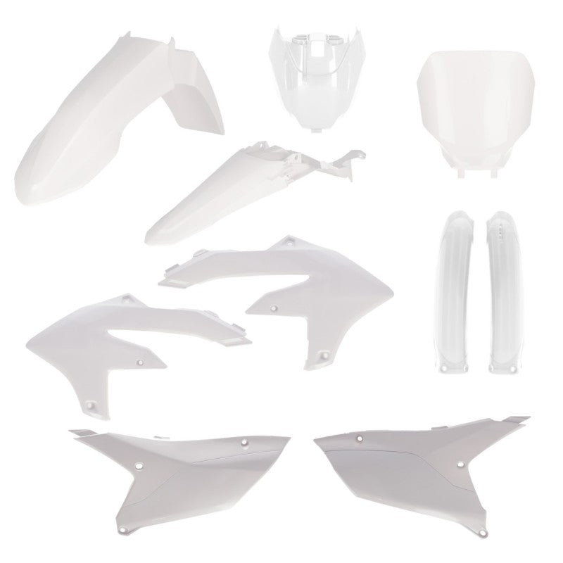 Acerbis 2024 Yamaha YZ250F YZ450F YZ450FX Full Plastic Kit with Tank Cover - White | Dirt Bike Replacement Parts for Off-Road Racing & Motocross