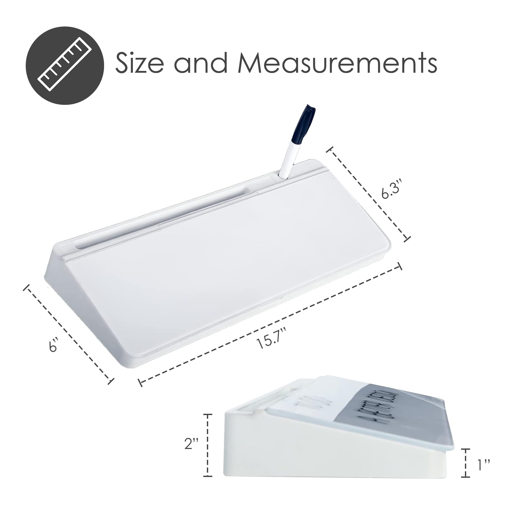 Desire2 Streamline Pro Desk Organizer - Home Office & Workspace Accessory with Dry Erase Board - Perfect for School Supplies, Office Stationery & Daily Organization (Ideal for Students, Professionals & Remote Workers)