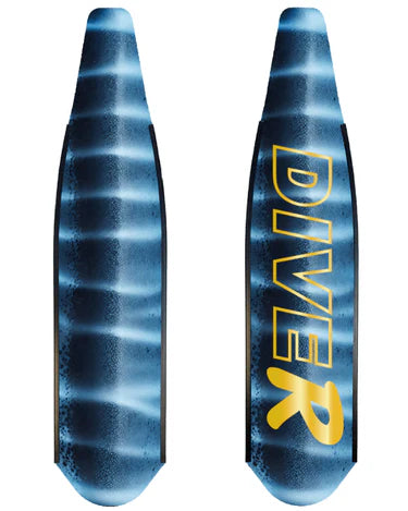 DiveR Stripe Marlin Free Diving Fin Blades - High Performance Freediving Fins for Spearfishing & Underwater Exploration