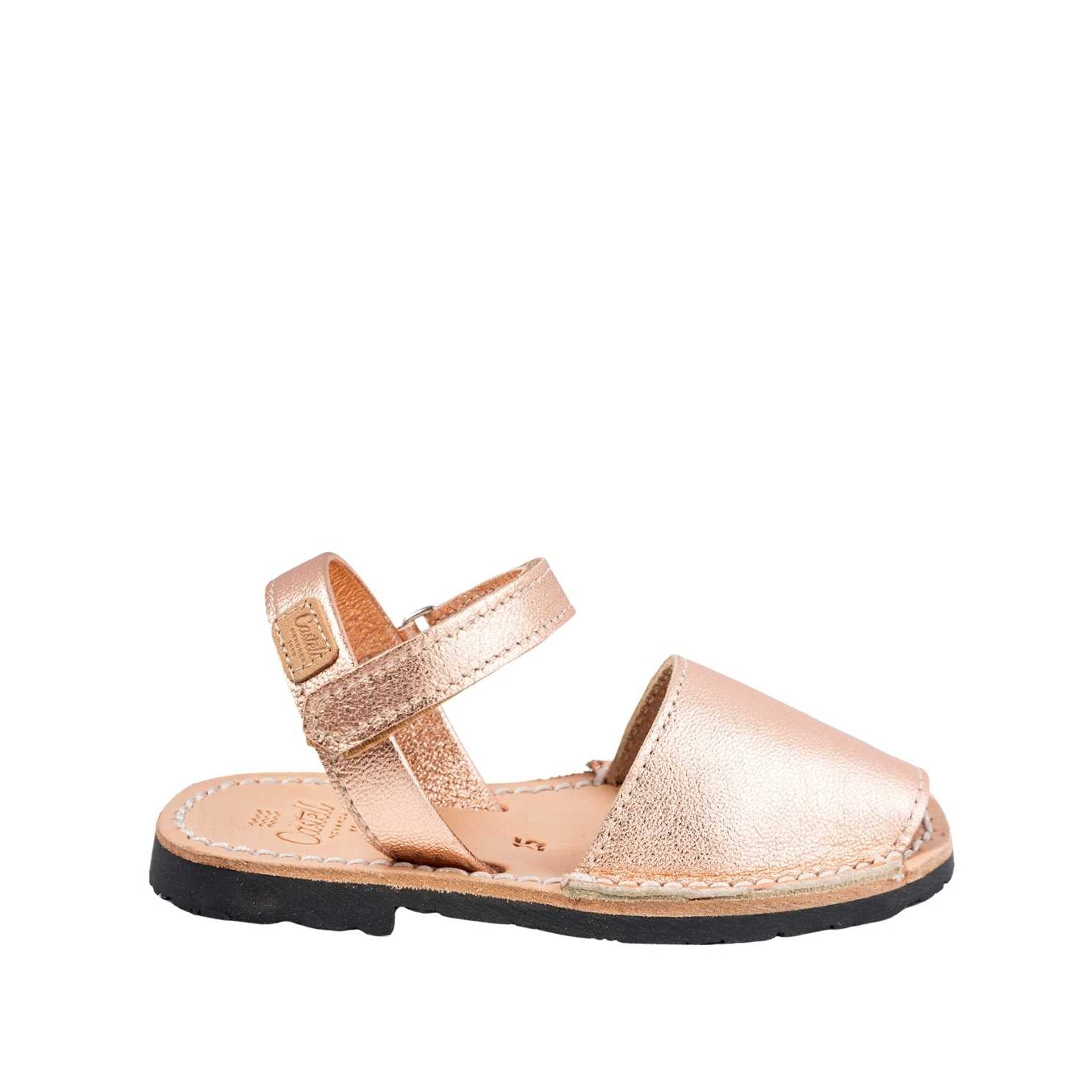 IKER 1002 Metallic Leather Menorcan Sandals for Kids - Comfortable & Stylish Summer Shoes for Beach, Pool & Outdoor Play