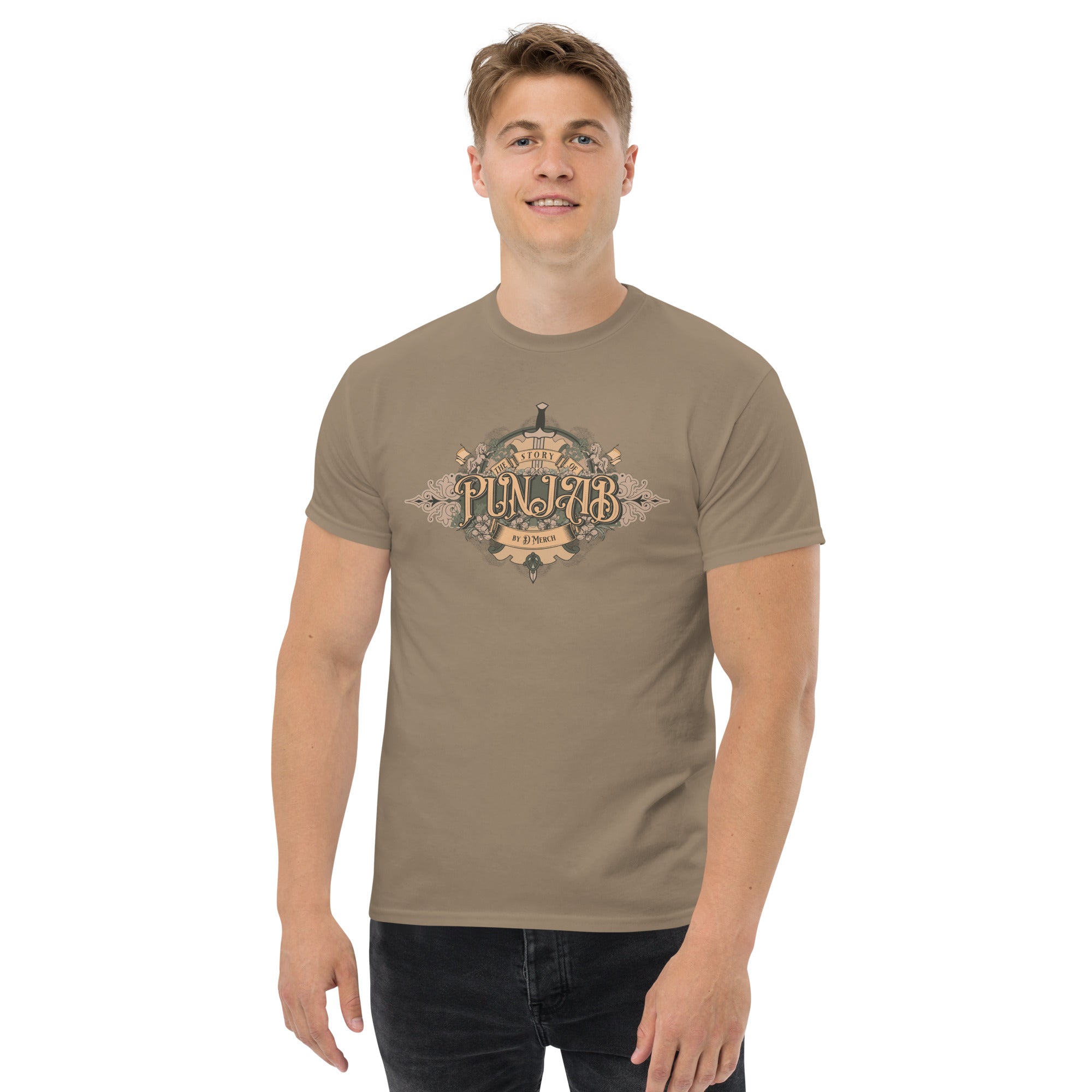 Story of Punjab Men's Classic Cotton T-Shirt | Comfortable Casual Wear for Everyday Outfits | Perfect for Street Style, Weekend Outings & Travel