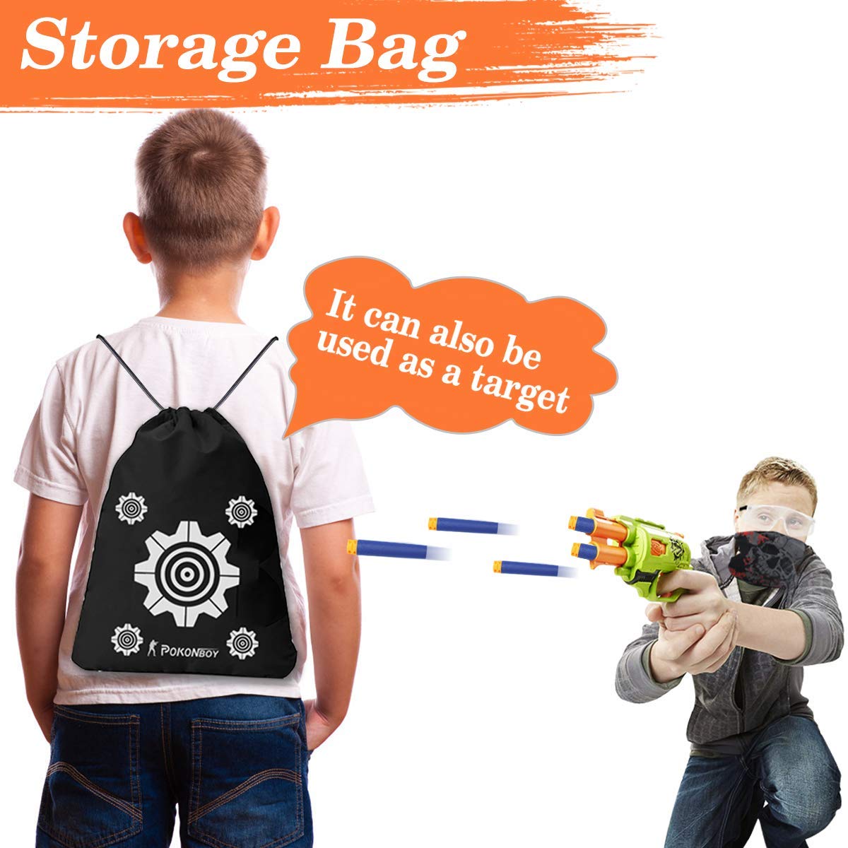 POKONBOY 1200 Pack Foam Dart Refills - Compatible with Nerf N-Strike Elite Series Blasters, Soft Bullet Darts for Kids Toy Guns (Includes Storage Bag) - Perfect for Nerf Battles, Target Practice & Outdoor Play
