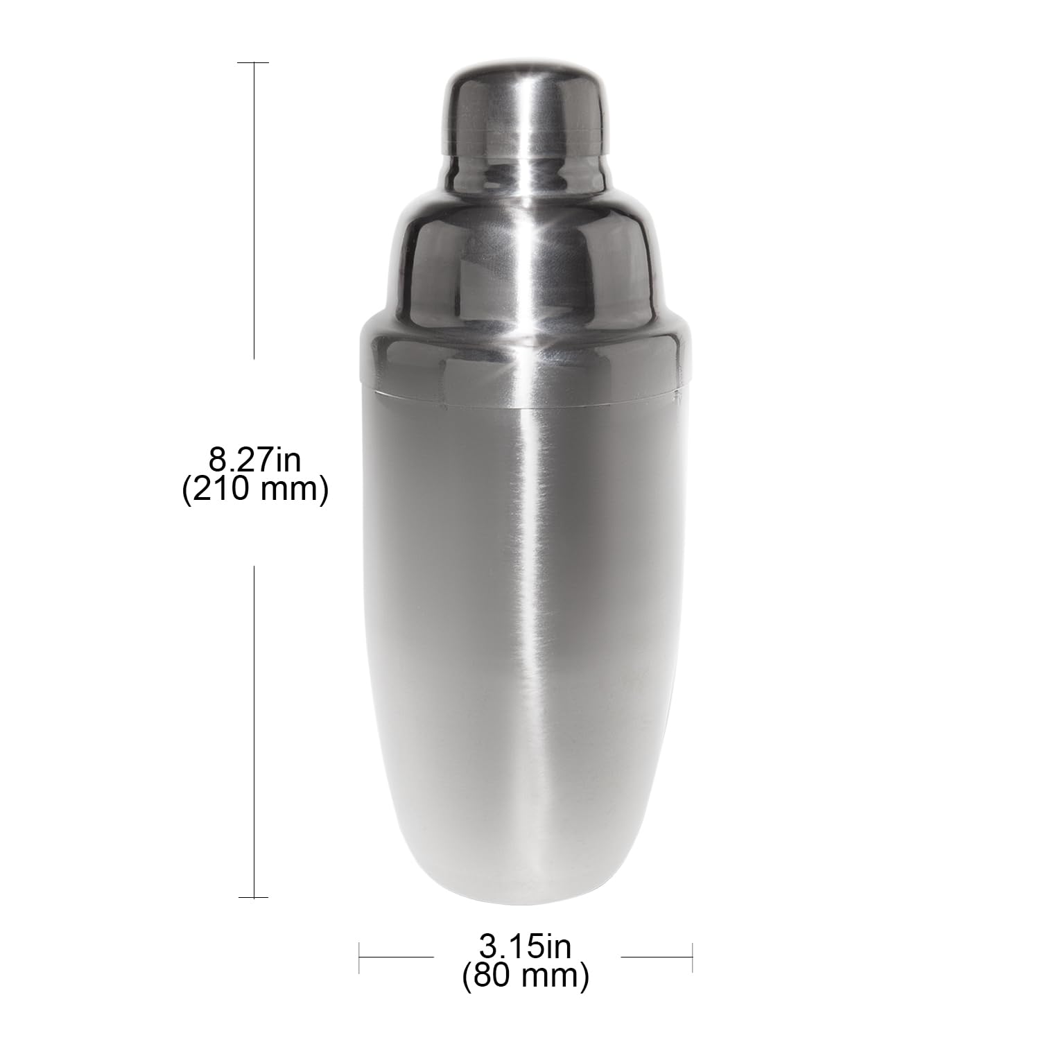 ALDKitchen Professional Stainless Steel Cocktail Shaker Set - 750ml Bar Mixing Cups (2-Piece) - Perfect for Home Bars, Cocktail Parties & Bartender Use
