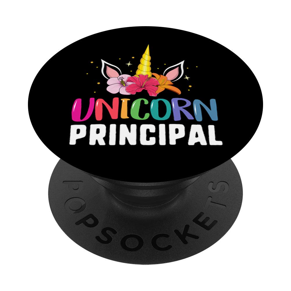 Unicorn Principal Back to School Teacher Rainbow Phone Grip - PopSockets Stand for iPhone, Samsung & Tablets - Perfect for Classroom, Office & Daily Use