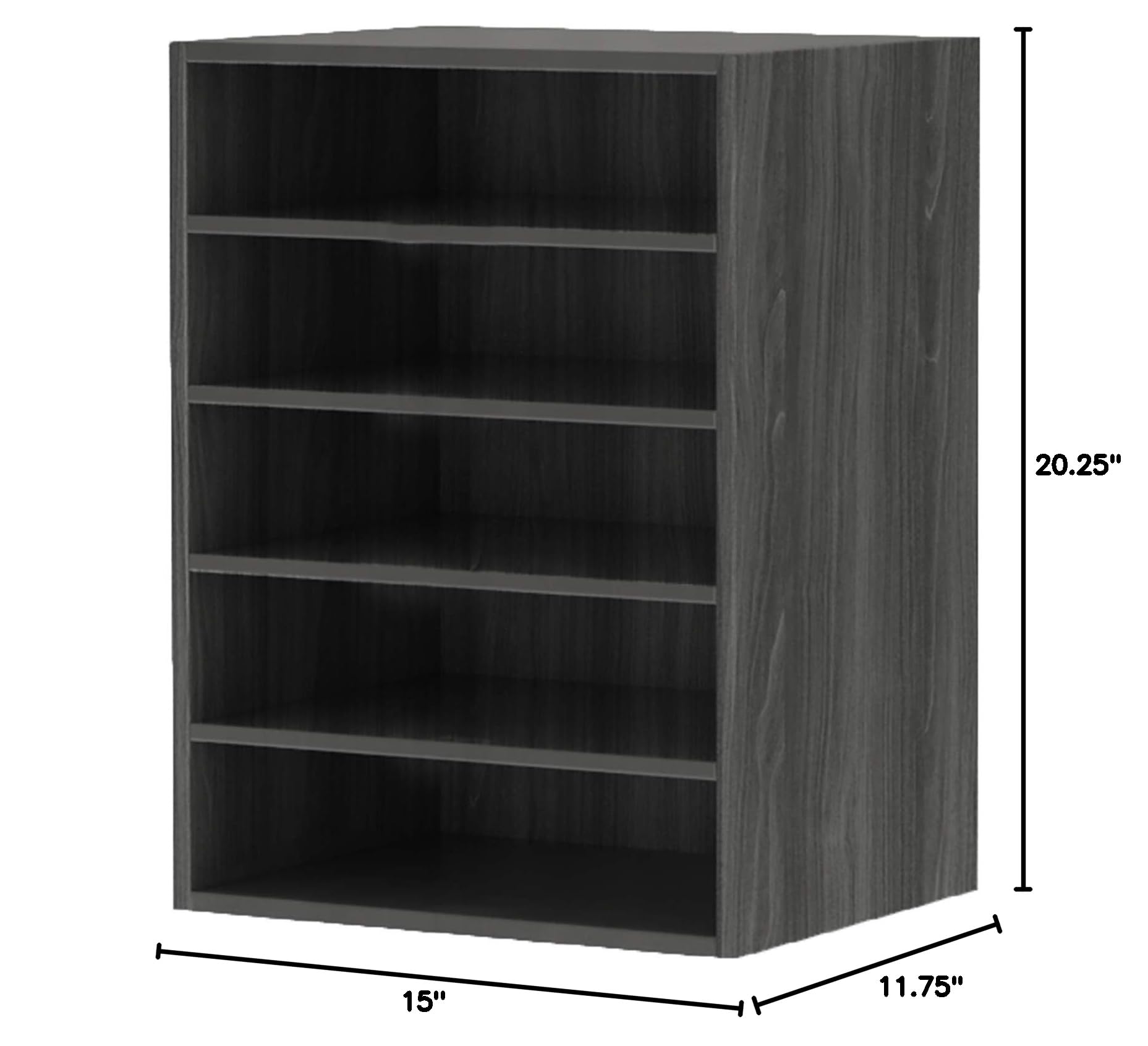 Mayline AHPMLGS Aberdeen Literature Organizer - Gray File Organizer for Office & Home, Perfect for Document Storage, Books, and Magazine Organization