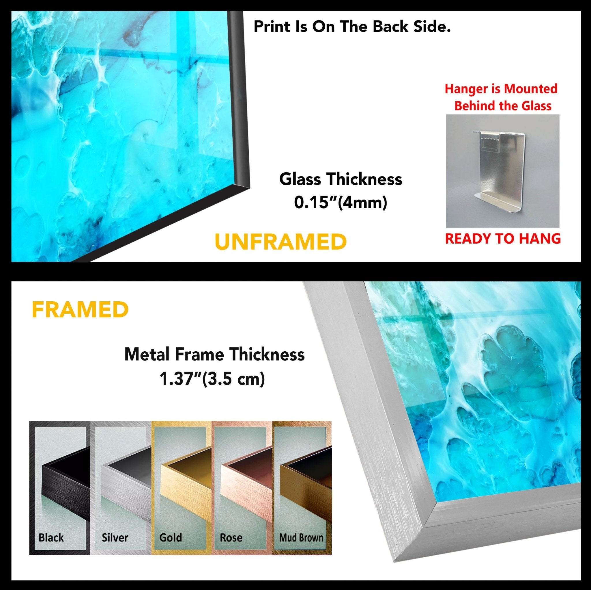 Stunning Ocean Aerial View Glass Wall Art - Modern Coastal Home Decor for Living Room, Bedroom & Office