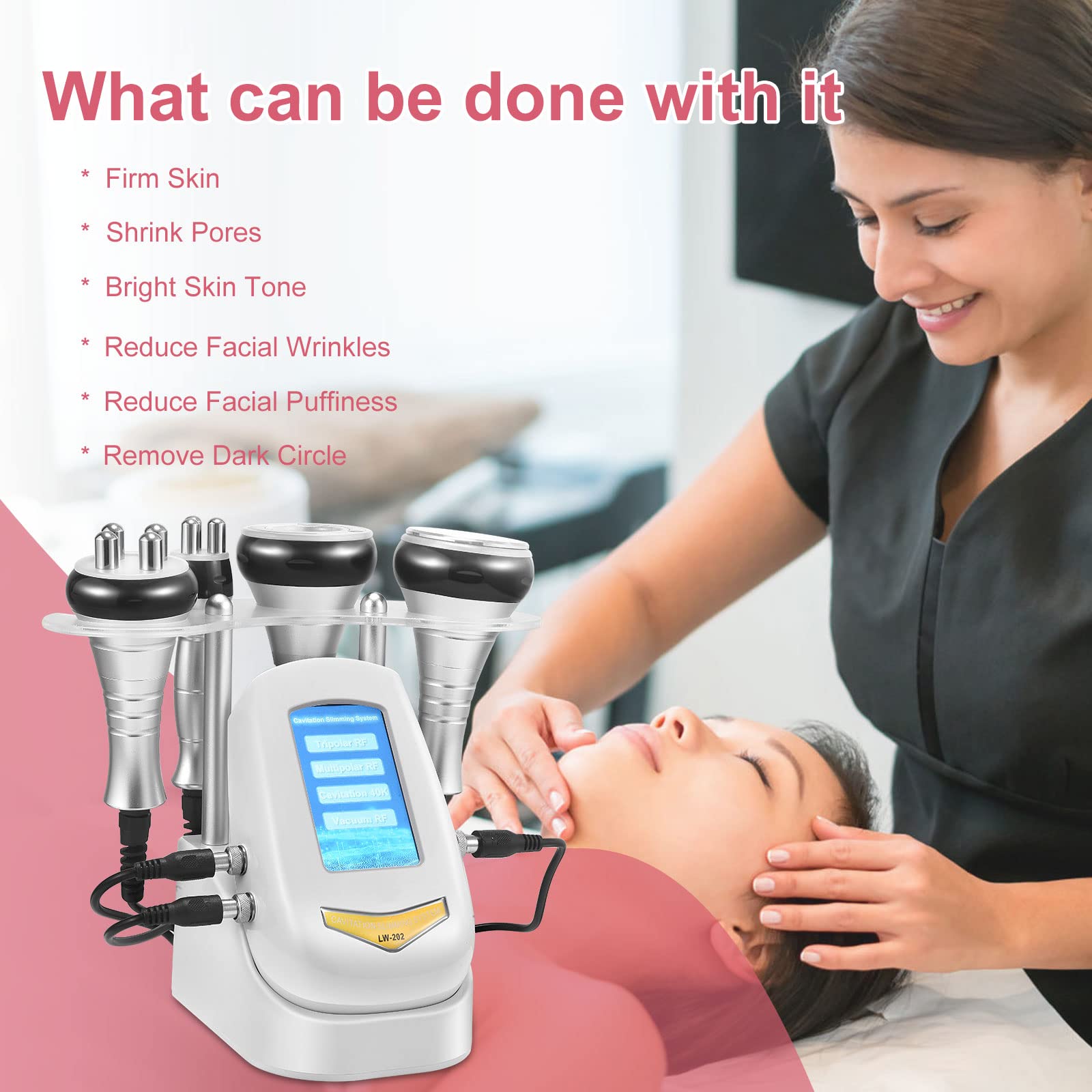 TOPQSC 4-in-1 Cavitation Body Sculpting Machine - Multifunctional Beauty Device for Face, Neck, Arms, Waist, Thighs & Buttocks - Home & Salon Use - Perfect for Body Contouring, Skin Tightening & Cellulite Reduction
