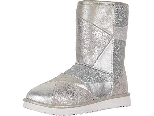 UGG Women's Classic Glitter Patchwork Fashion Boots - Waterproof Winter Snow Boots for Women, Cozy Shearling Lined Booties for Casual Outfits & Holiday Parties