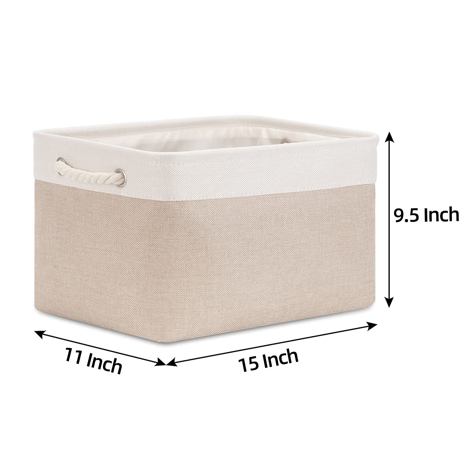 Bidtakay Fabric Storage Bins Set - 3 Medium (15
