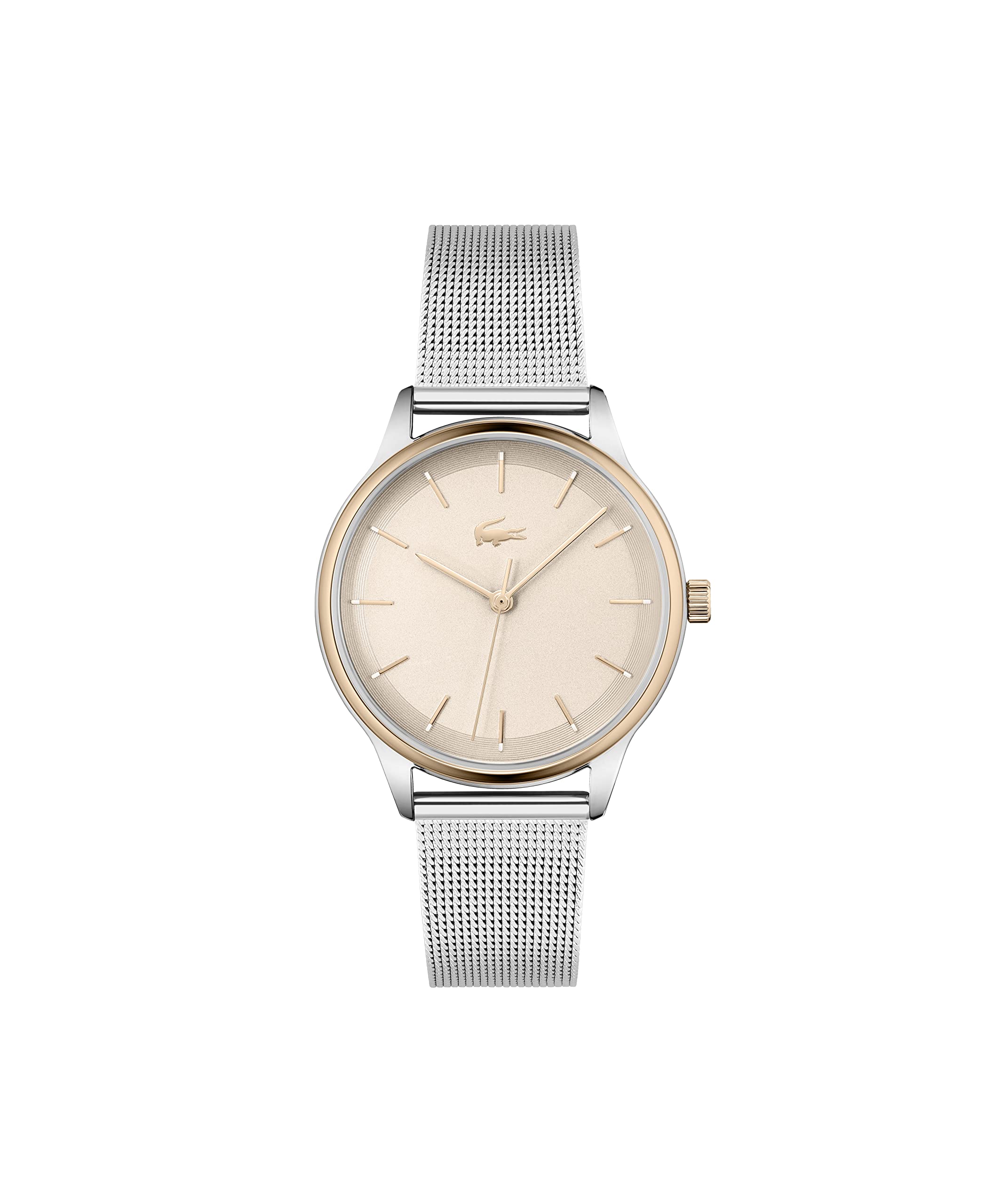 Lacoste Club Women's Quartz Stainless Steel Mesh Bracelet Watch - Silver (Model 2001257) | Elegant Dress Watch for Office, Business & Formal Occasions