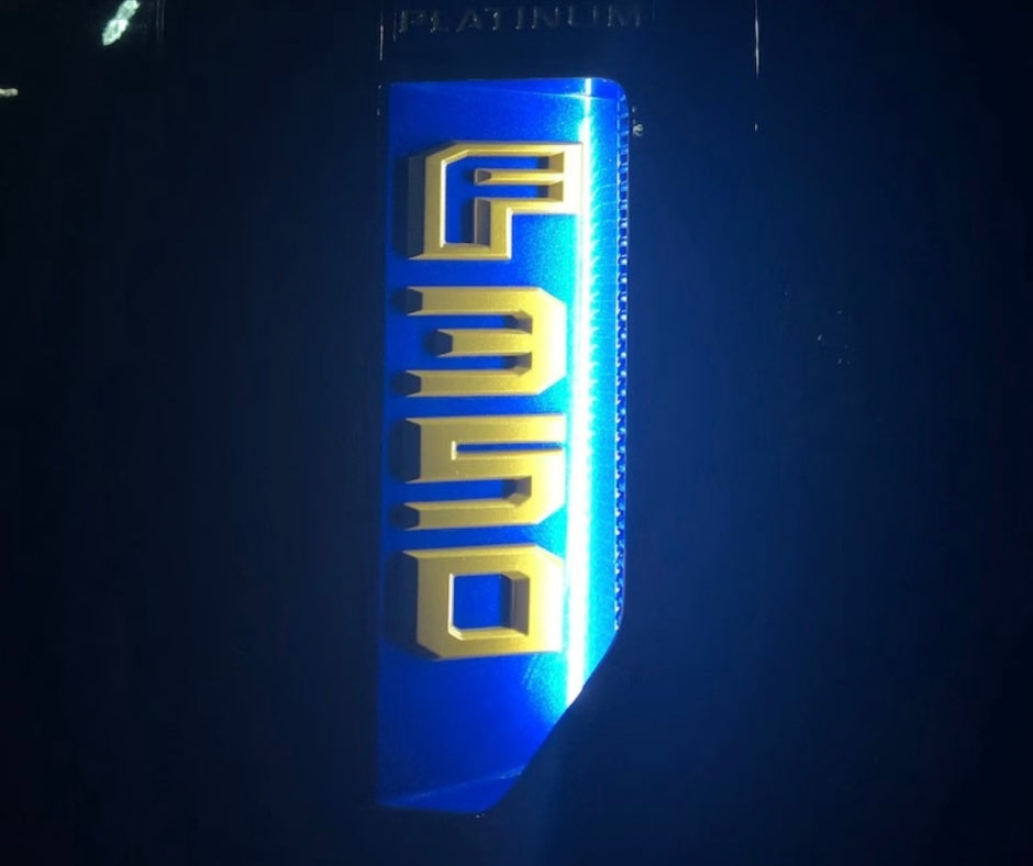 2017-2022 Ford Super Duty LED Fender Badge Kit - Upgrade Your Truck with Bright Custom Lighting for Off-Roading & Night Driving