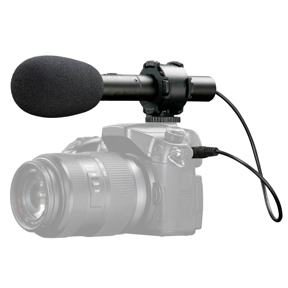 Synergy Digital External Microphone for Leica SL2 Camera - XM-CS Condenser Stereo XY Mic Kit with 4 AA NiMH Rechargeable Batteries (2800mAh) - Perfect for Vlogging, Interviews & Professional Audio Recording