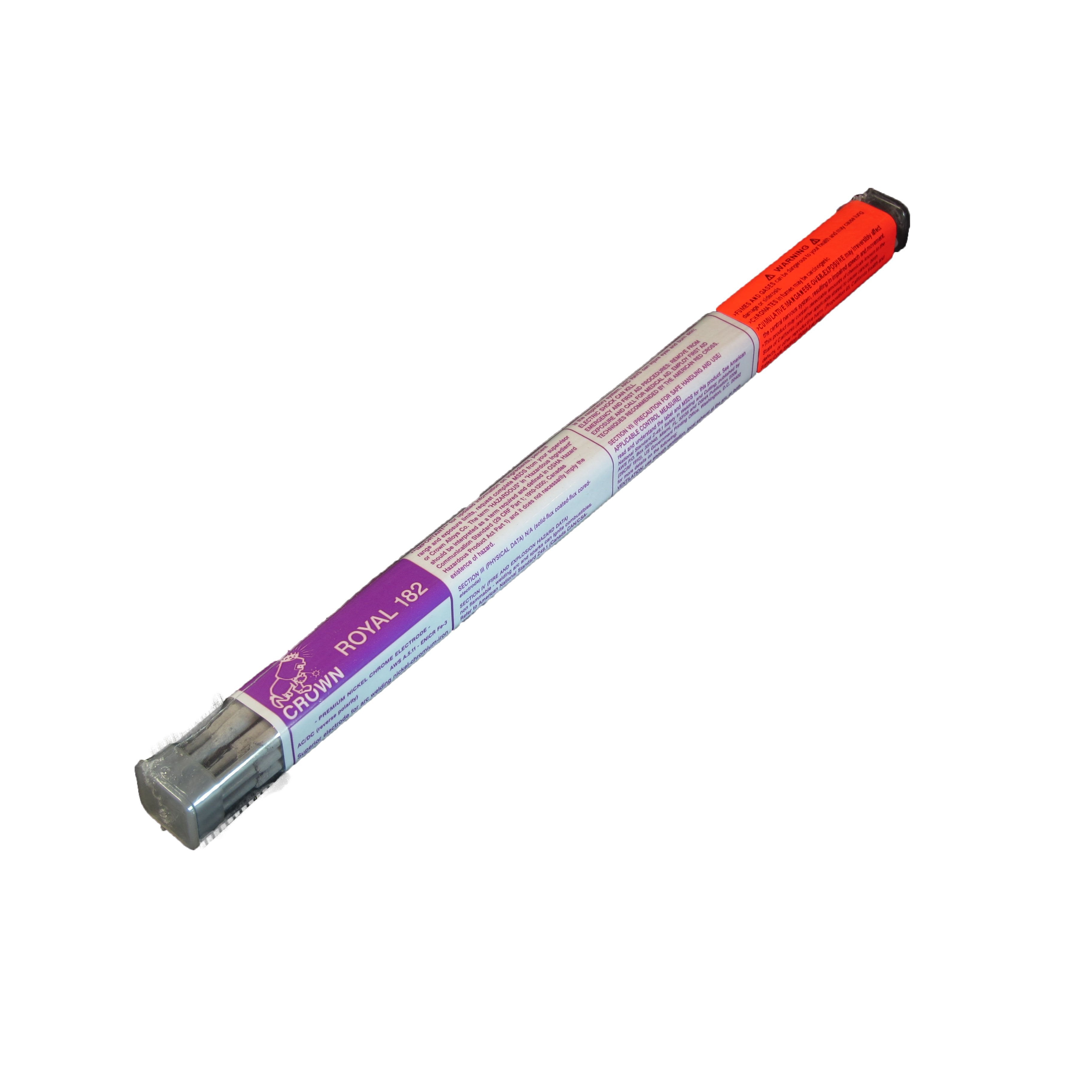 Crown Alloys ROYAL 182 1/8 Electrode - 1 lb Tube (RE182/EO BP) | Premium Welding Rod for Steel & Cast Iron | Ideal for Pipe Welding, Repair & Fabrication