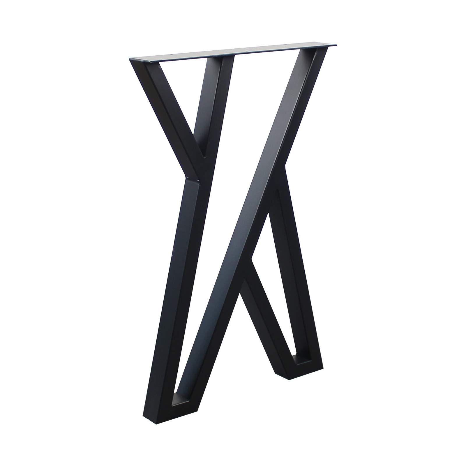 MBQQ 2-Pack Rustic X-Shaped Metal Table Legs - Heavy Duty Industrial Furniture Legs for DIY Desk, Dining Table & Bench (28