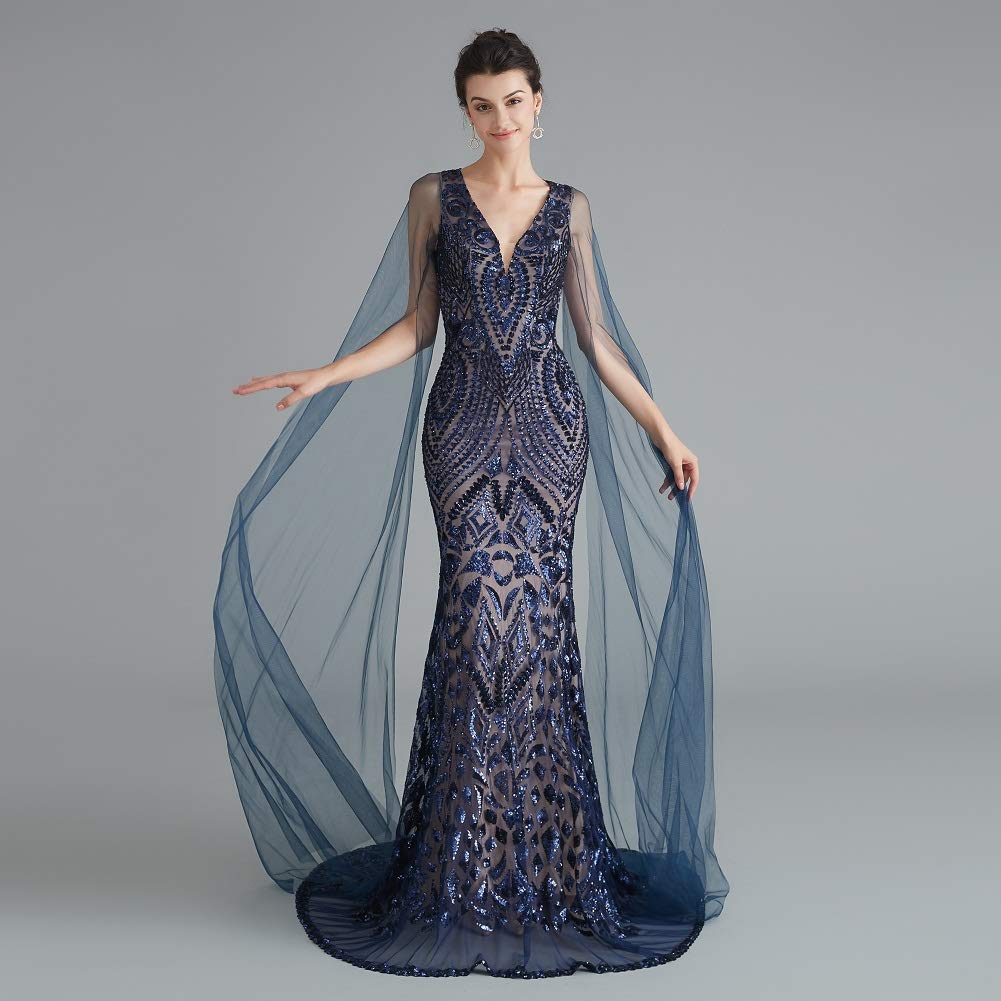 Engerla Sequin Prom Dress - Elegant Silver Mermaid Evening Gown with V-Neck for Bridal Party & Formal Events | Perfect for Homecoming, Pageants, and Red Carpet Occasions