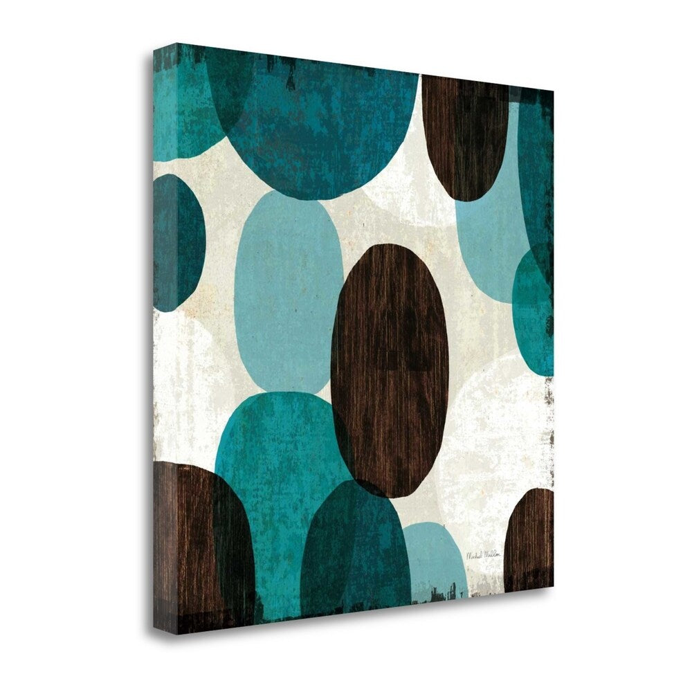 Blue Drips II by Michael Mullan - Premium Fine Art Giclee Print on Gallery Wrapped Canvas - Ready to Hang Wall Art for Living Room, Bedroom & Office Decor