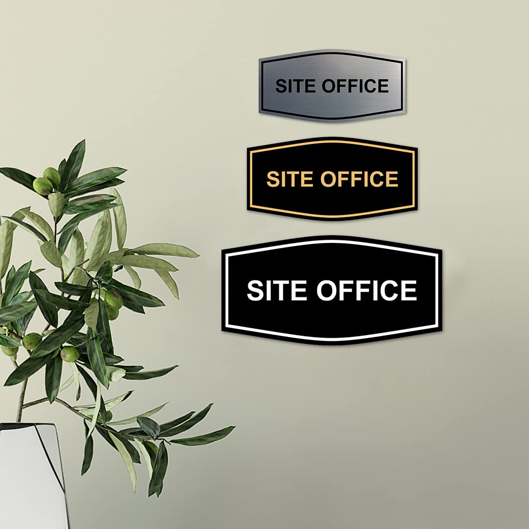 ByLITA Elegant Office Door Sign - Large White & Red Sign for Business, Reception, and Professional Spaces - Perfect for Offices, Clinics, and Corporate Environments