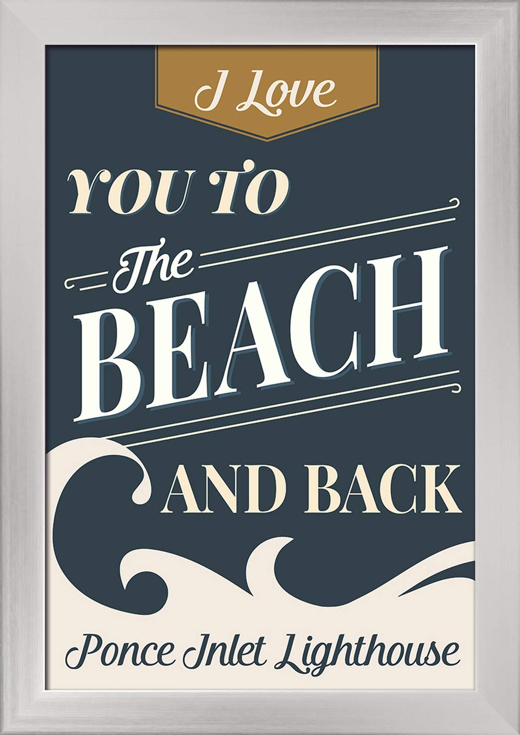 Ponce Inlet Lighthouse Florida Beach Art Print - 12x18 Giclee Fine Art with Recycled Wood Frame in Silver - Perfect for Coastal Home Decor & Beach House Wall Art