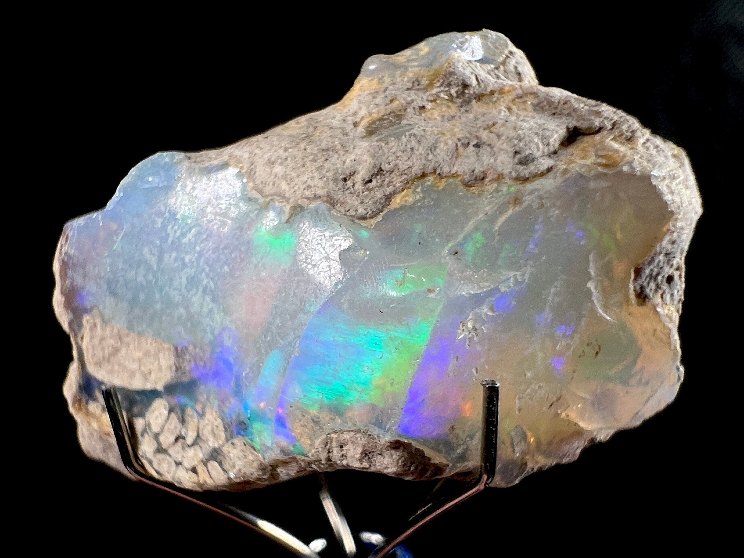 Premium 4A Welo Opal Raw Crystal - Cutting Grade for Jewelry Making, Certified Natural Opal Gemstone (50618) - Perfect for Rings, Necklaces & Handcrafted Designs
