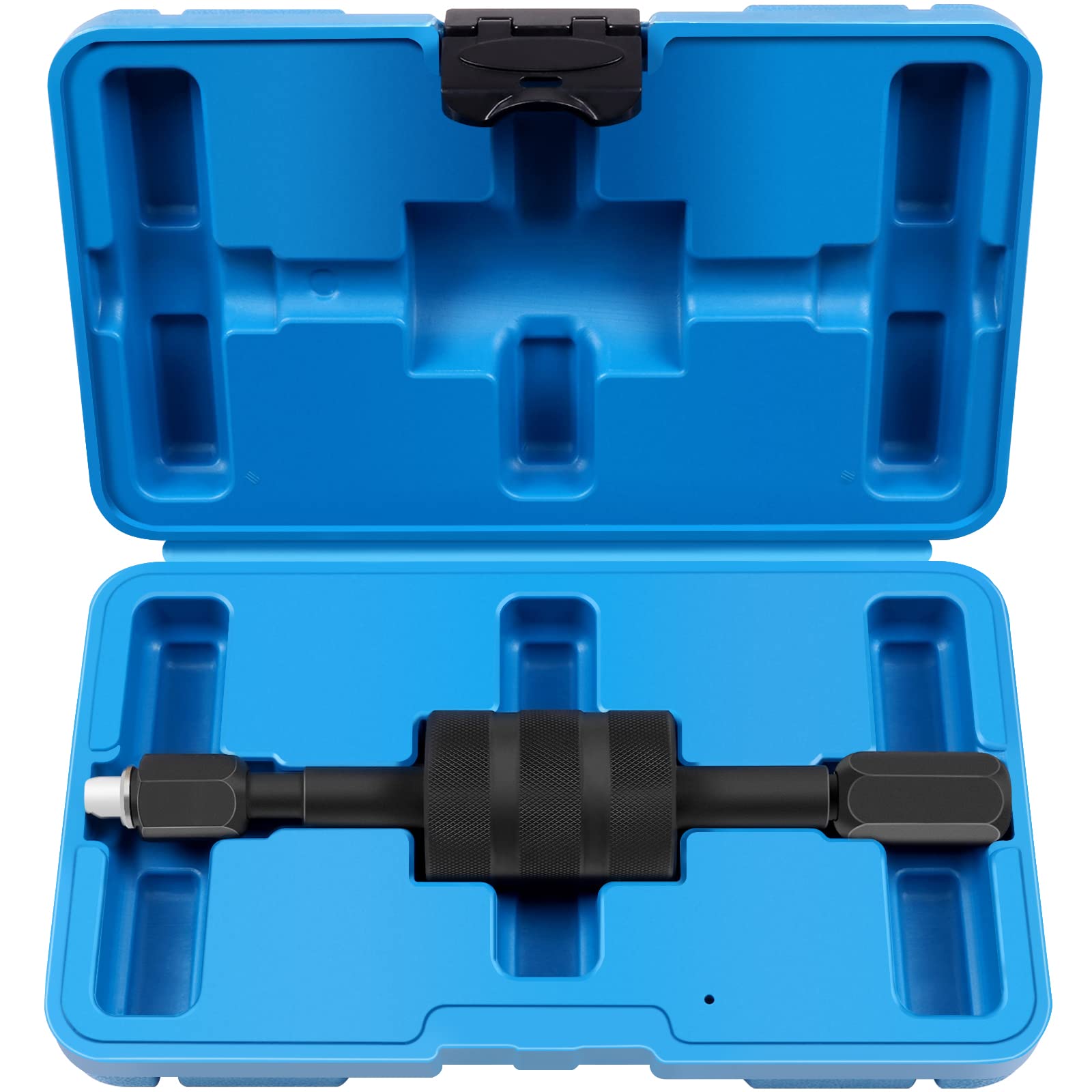 SCITOO Diesel Engine Injector Puller Tool - Common Rail Extractor with M8, M12, M14 Thread Adapters - Professional Fuel Injector Removal Kit for Diesel Trucks & Heavy Equipment Repair