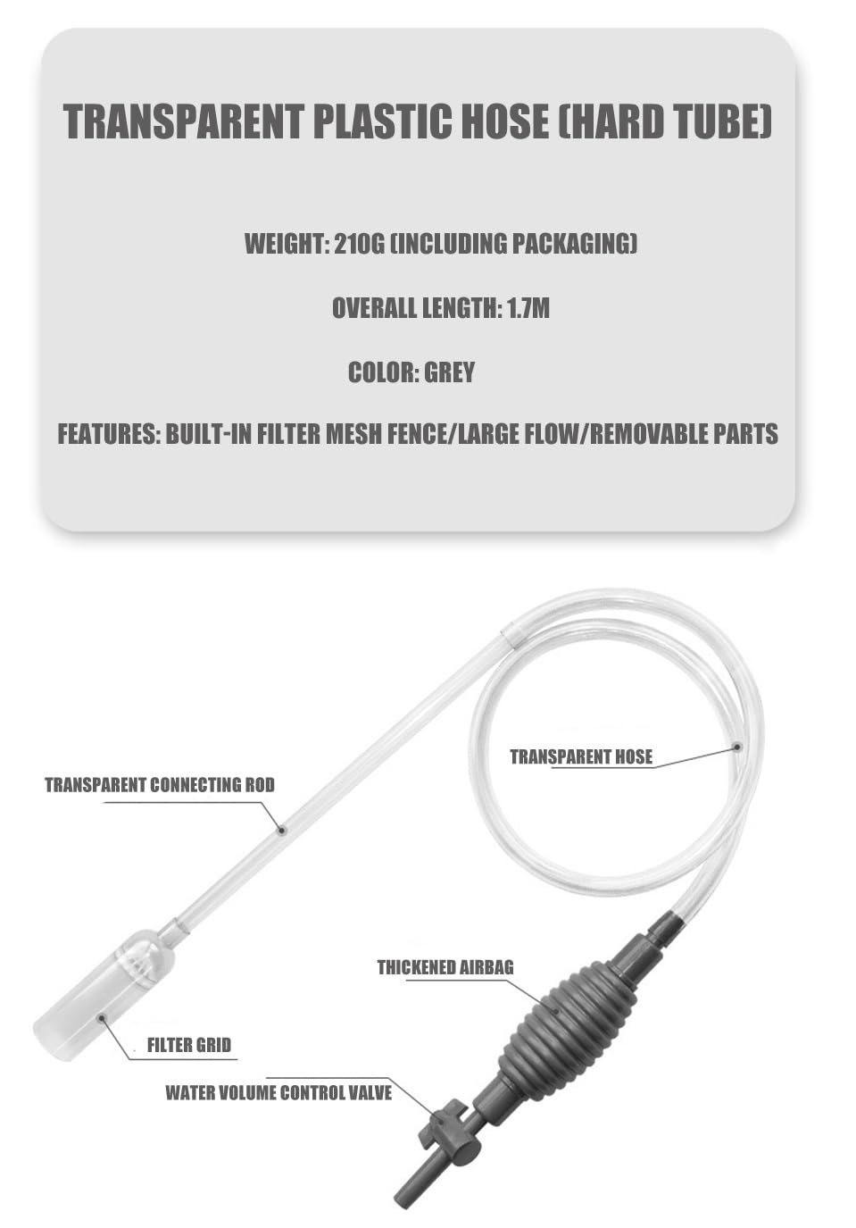 G-BROS Aquarium Water Changer & Gravel Cleaner for Fish Tank Maintenance
