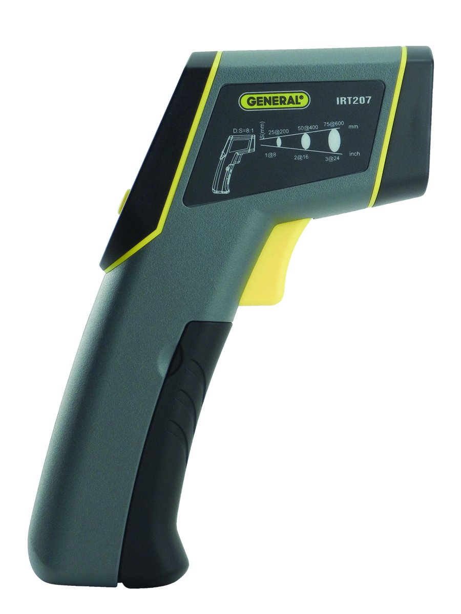 General Tools Non-Contact Digital Laser Temperature Gun - Infrared Thermometer for Cooking, BBQ, Pizza Oven, Engine, HVAC (-4°F to 608°F/-20°C to 320°C) - Perfect for Home, Kitchen, Automotive & Industrial Use